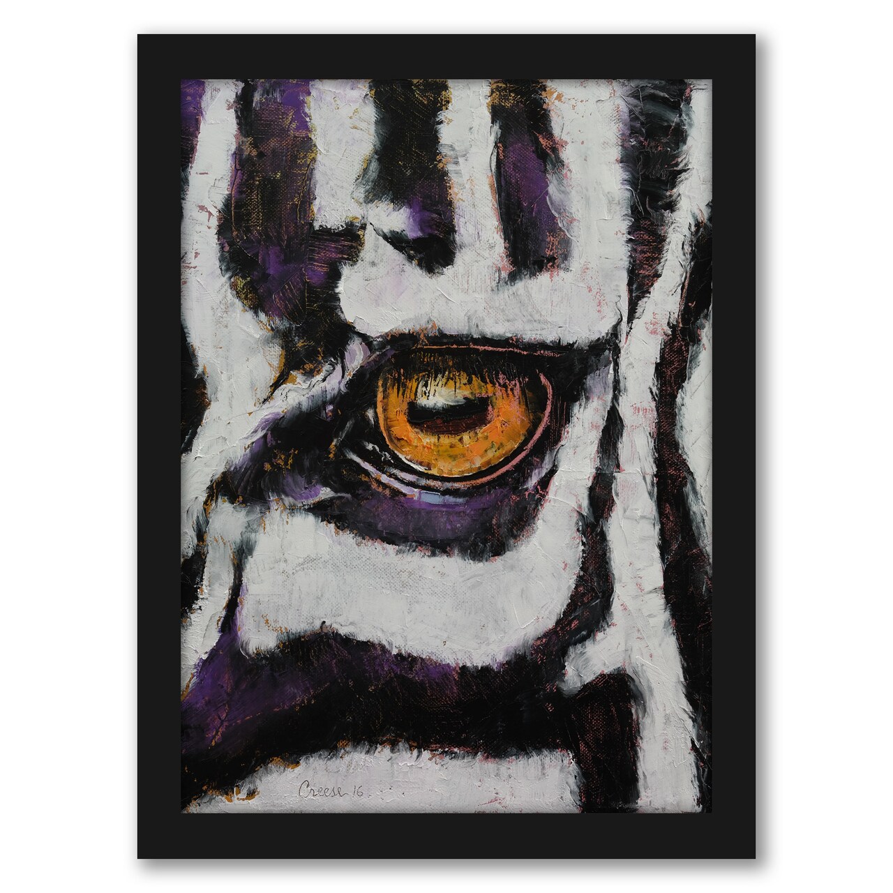Zebra by Michael Creese Frame  - Americanflat
